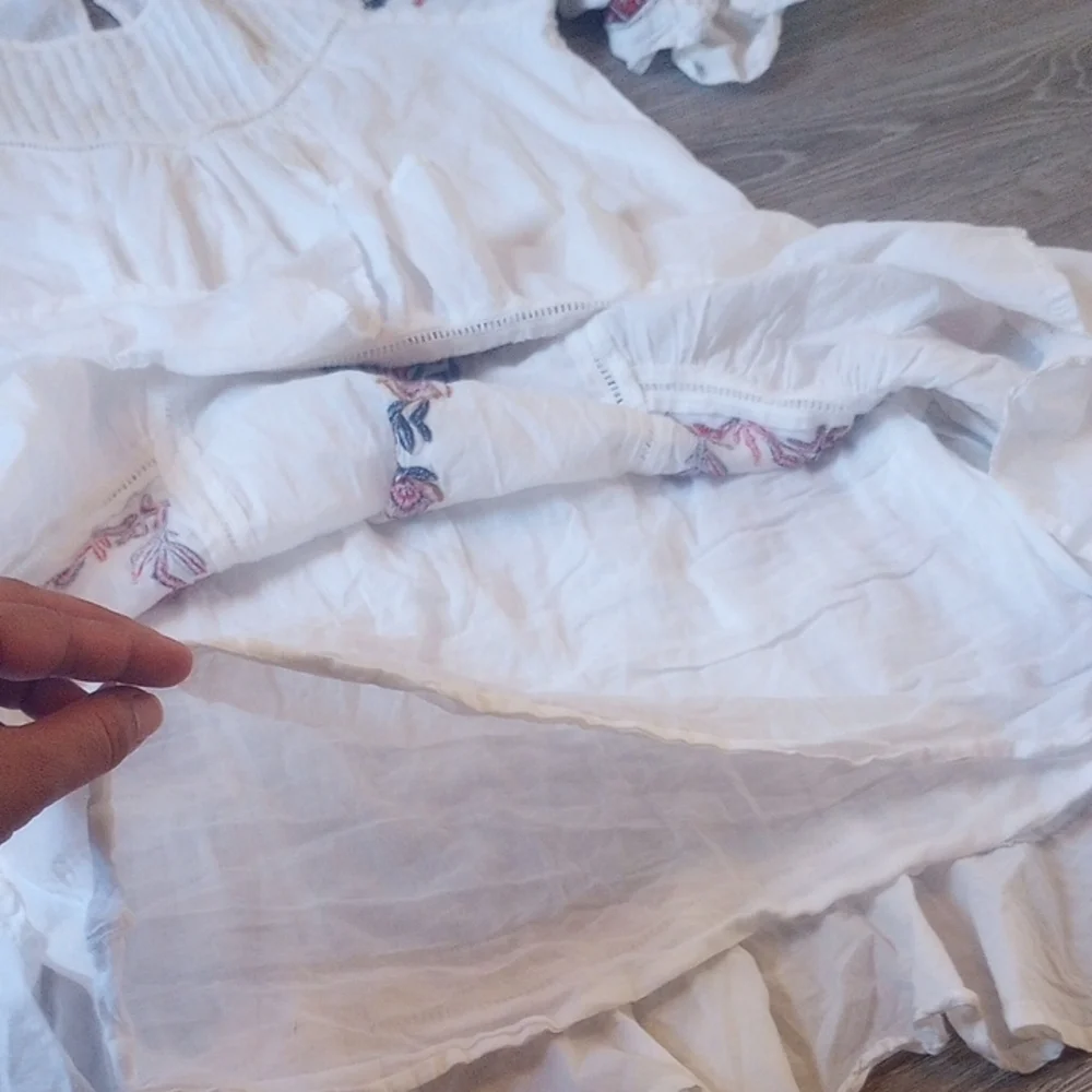 Free People White Embellished Ruffled Maxi Sundress - Picture 6 of 8